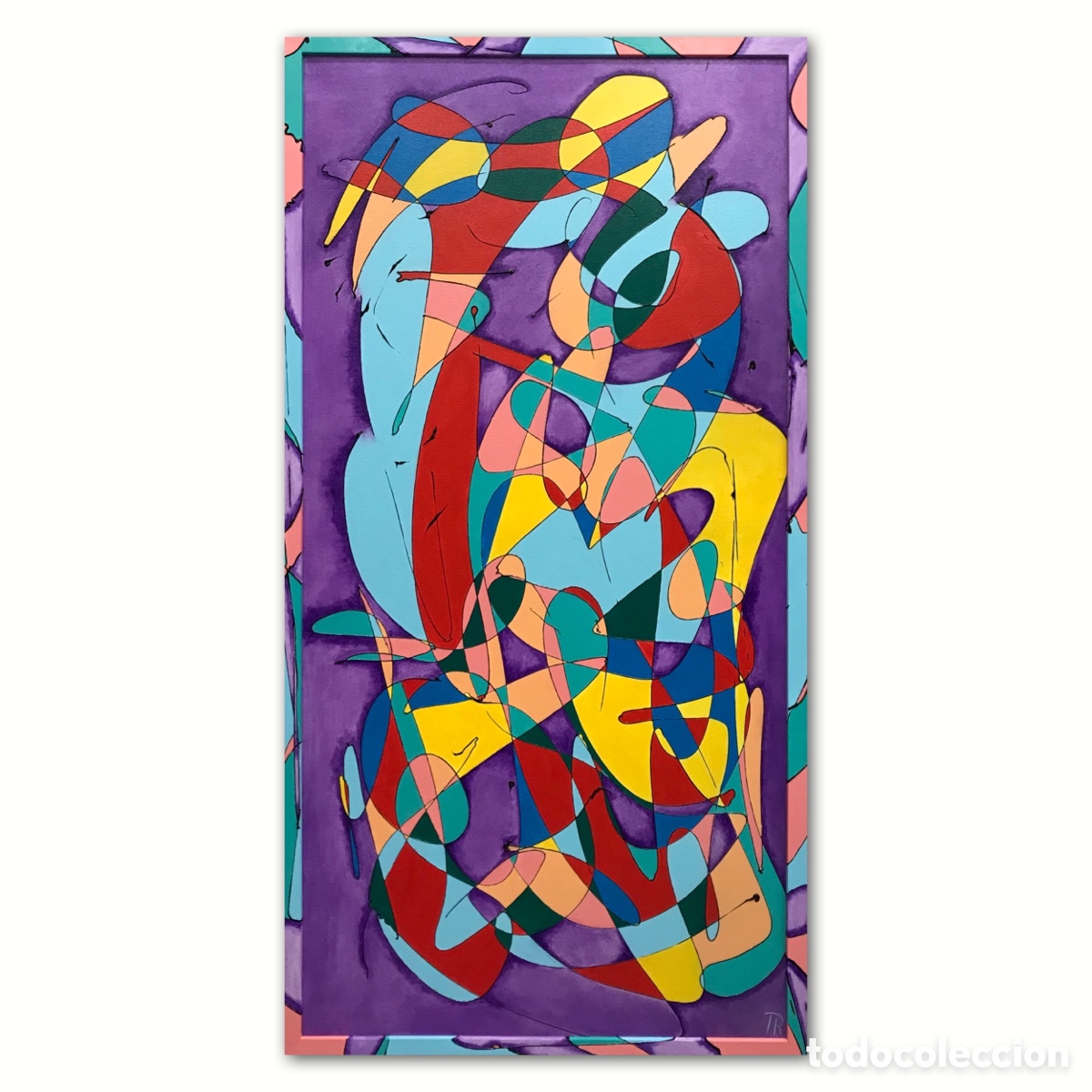 Arte: Abstract 174 &ldquo;The Money Makers&rdquo; Tanja R&auml;is&auml;nen (1983), 2021, 103x53cm