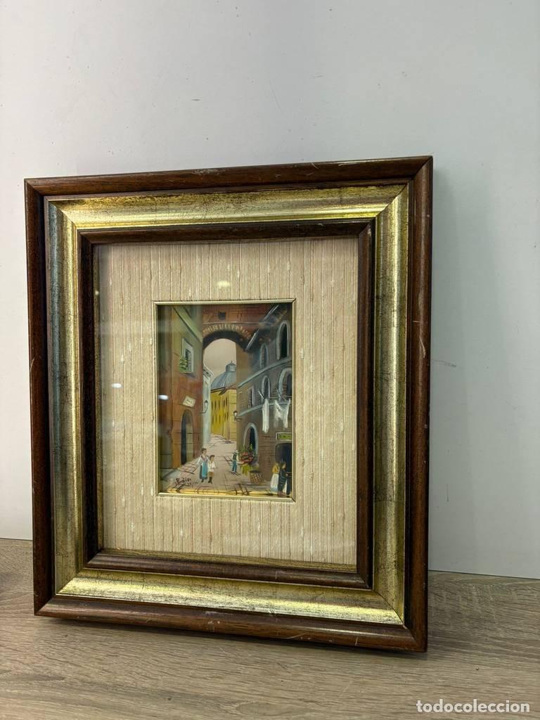 Otros objetos de arte: CUADRO DE CALLE COSTUMBRISTA - Foto 2