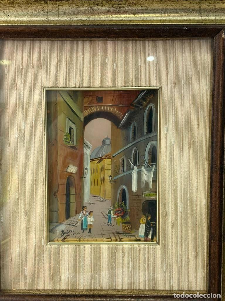 Otros objetos de arte: CUADRO DE CALLE COSTUMBRISTA - Foto 3