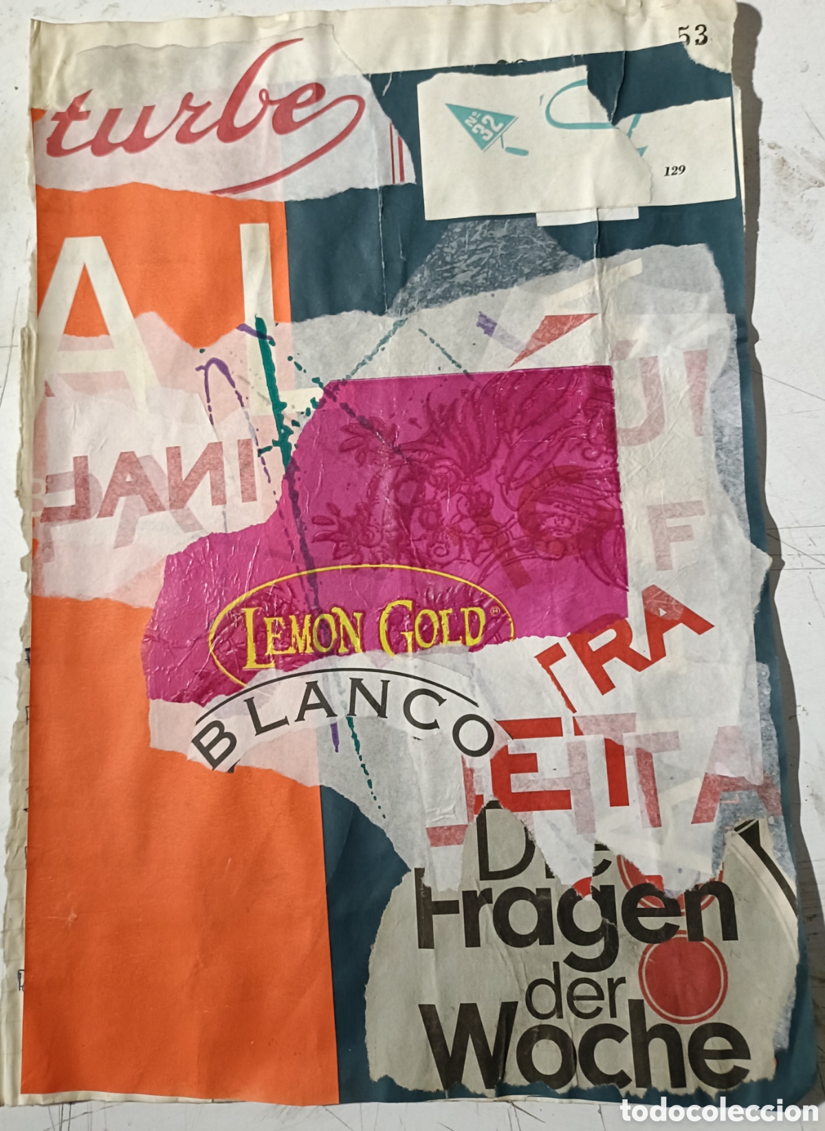 Otros objetos de arte: Collage sobre papel directo del artista - Foto 1