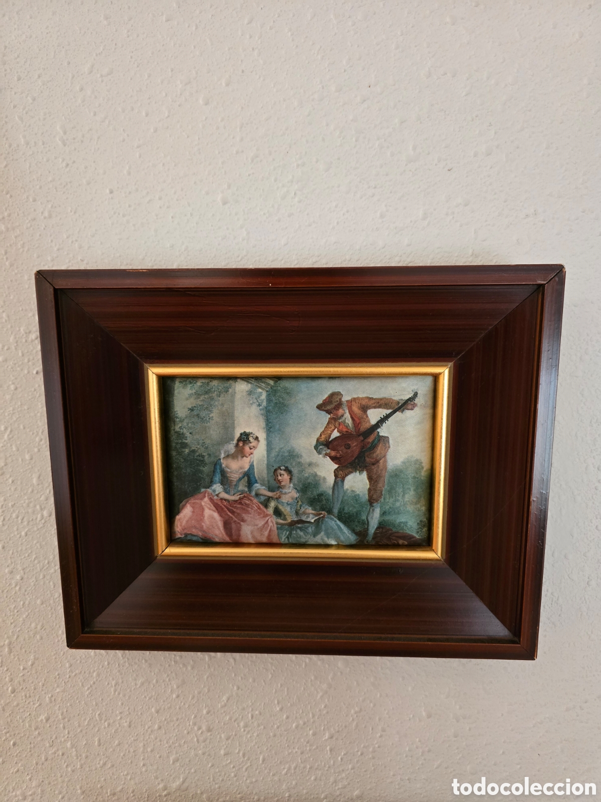 Otros objetos de arte: Cuadro antiguo vintage escena musical - Foto 1