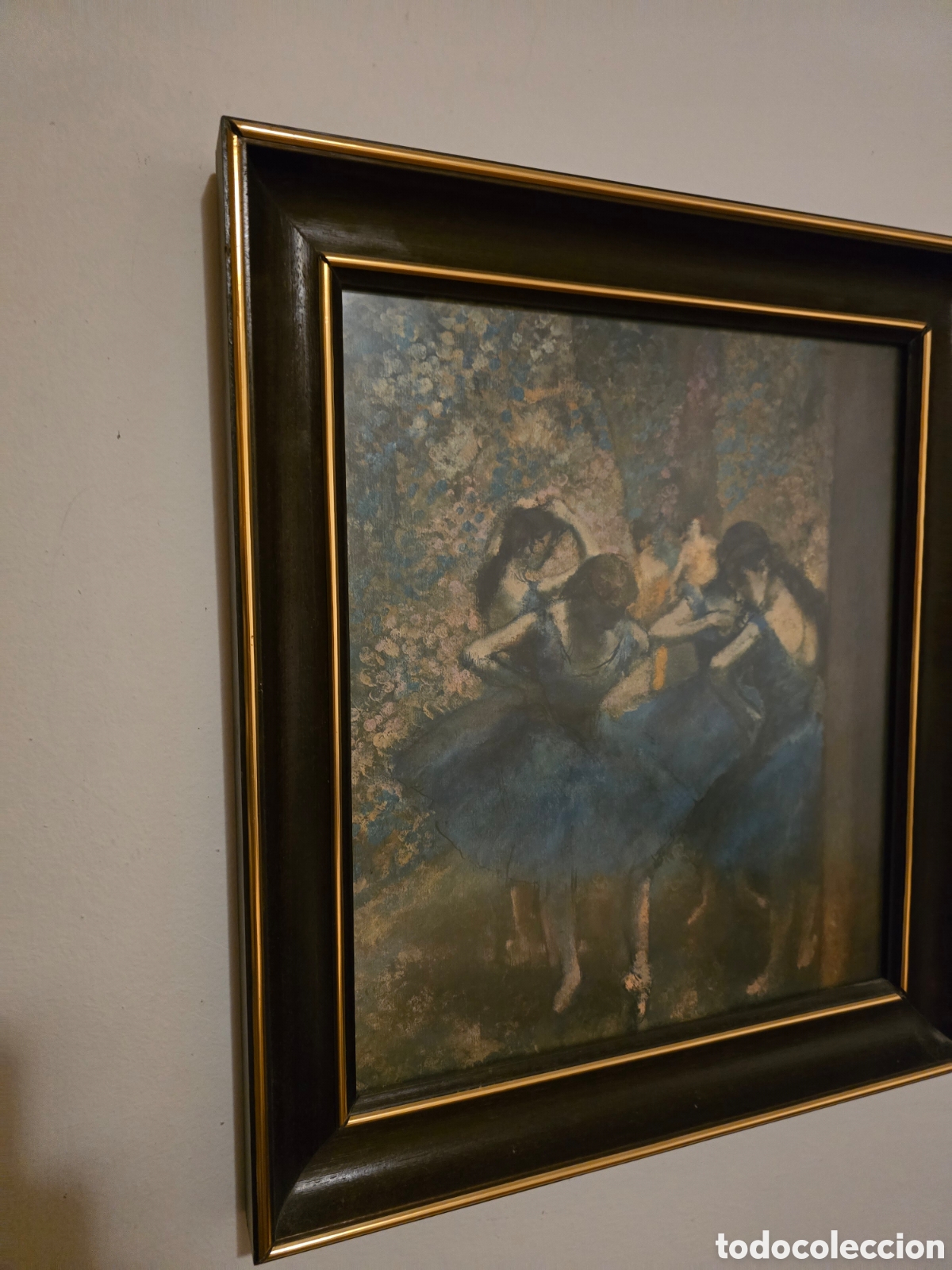Otros objetos de arte: Cuadro antiguo vintage bailarinas - Foto 3