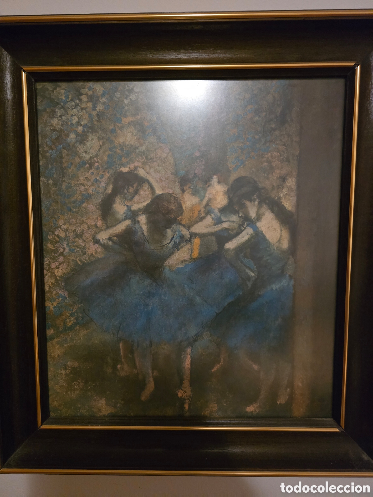 Otros objetos de arte: Cuadro antiguo vintage bailarinas - Foto 4