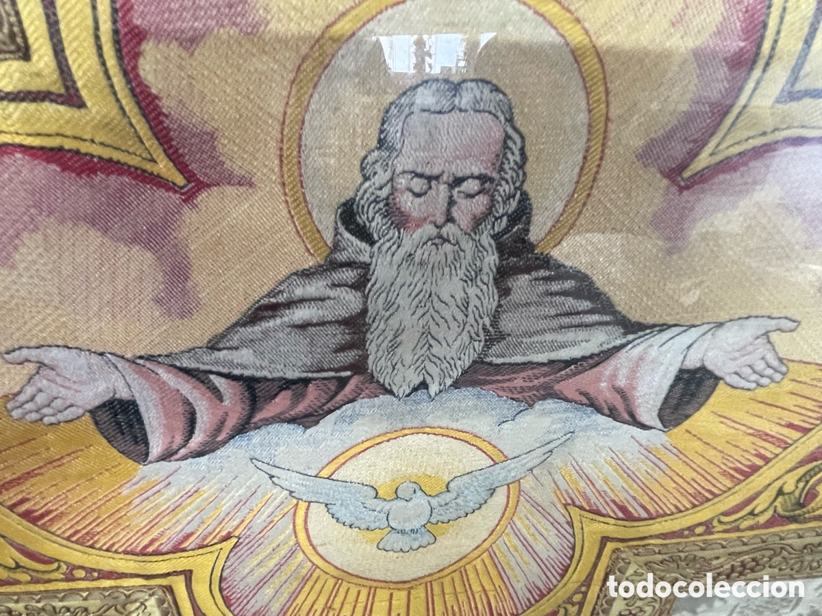 Otros objetos de arte: Cuadro religioso bordado - Foto 3