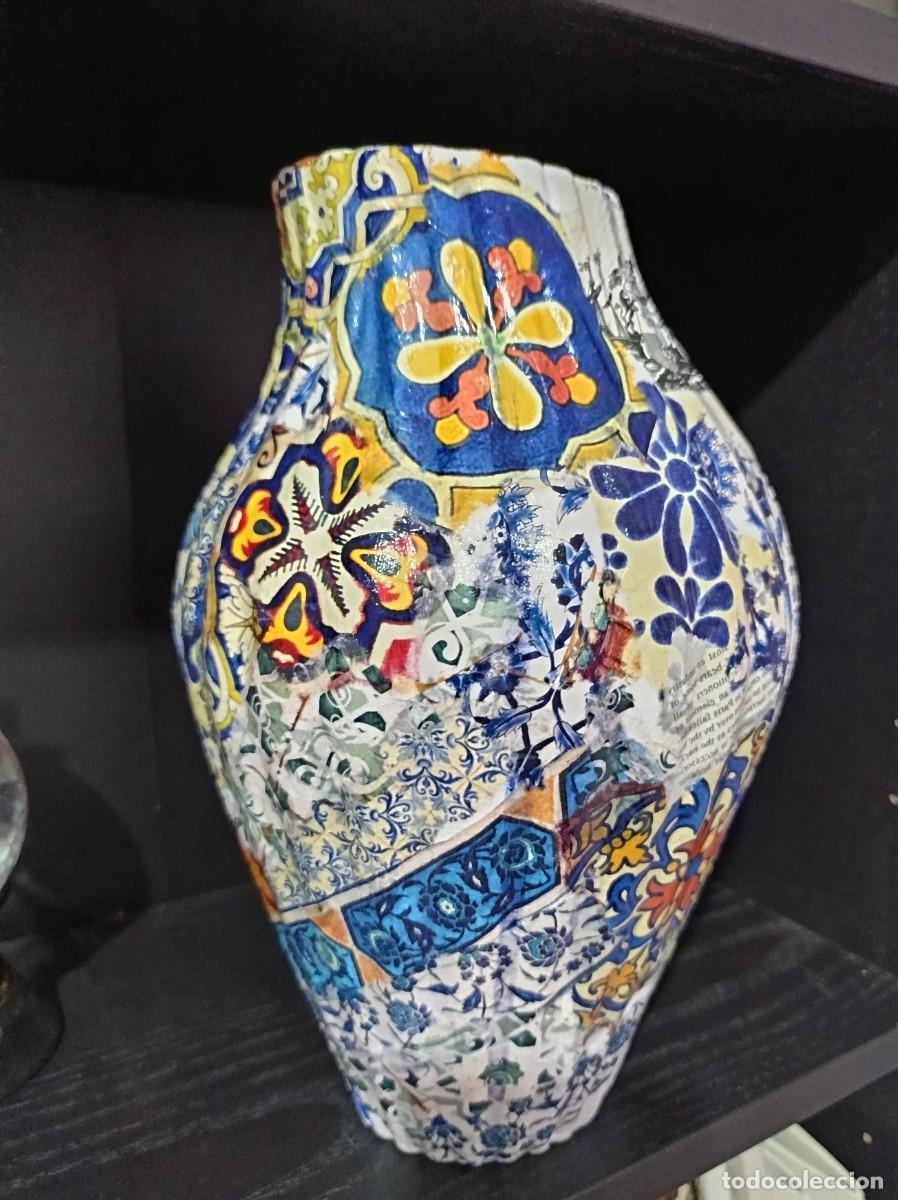 Otros objetos de arte: Jarr&oacute;n con decoupage - Foto 1
