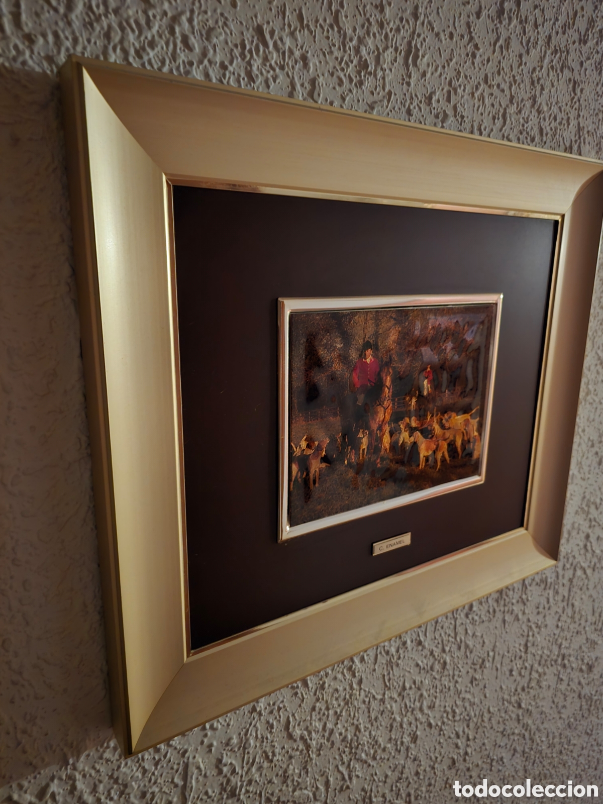 Otros objetos de arte: Cuadro antiguo vintage C. Enamel - Foto 2
