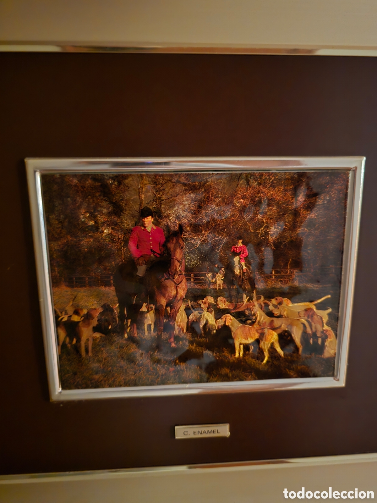Otros objetos de arte: Cuadro antiguo vintage C. Enamel - Foto 3