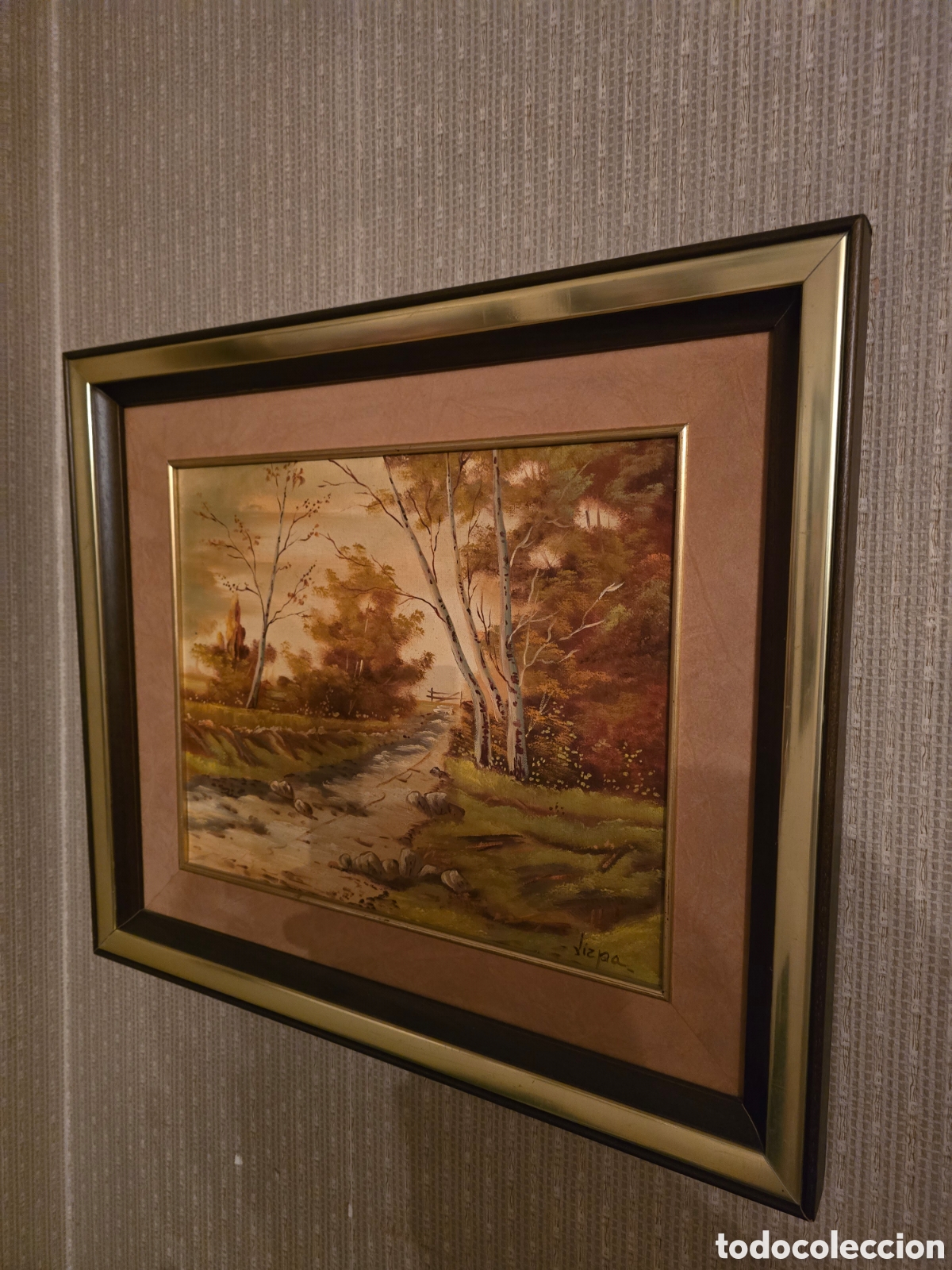 Otros objetos de arte: Cuadro antiguo vintage paisaje - Foto 1