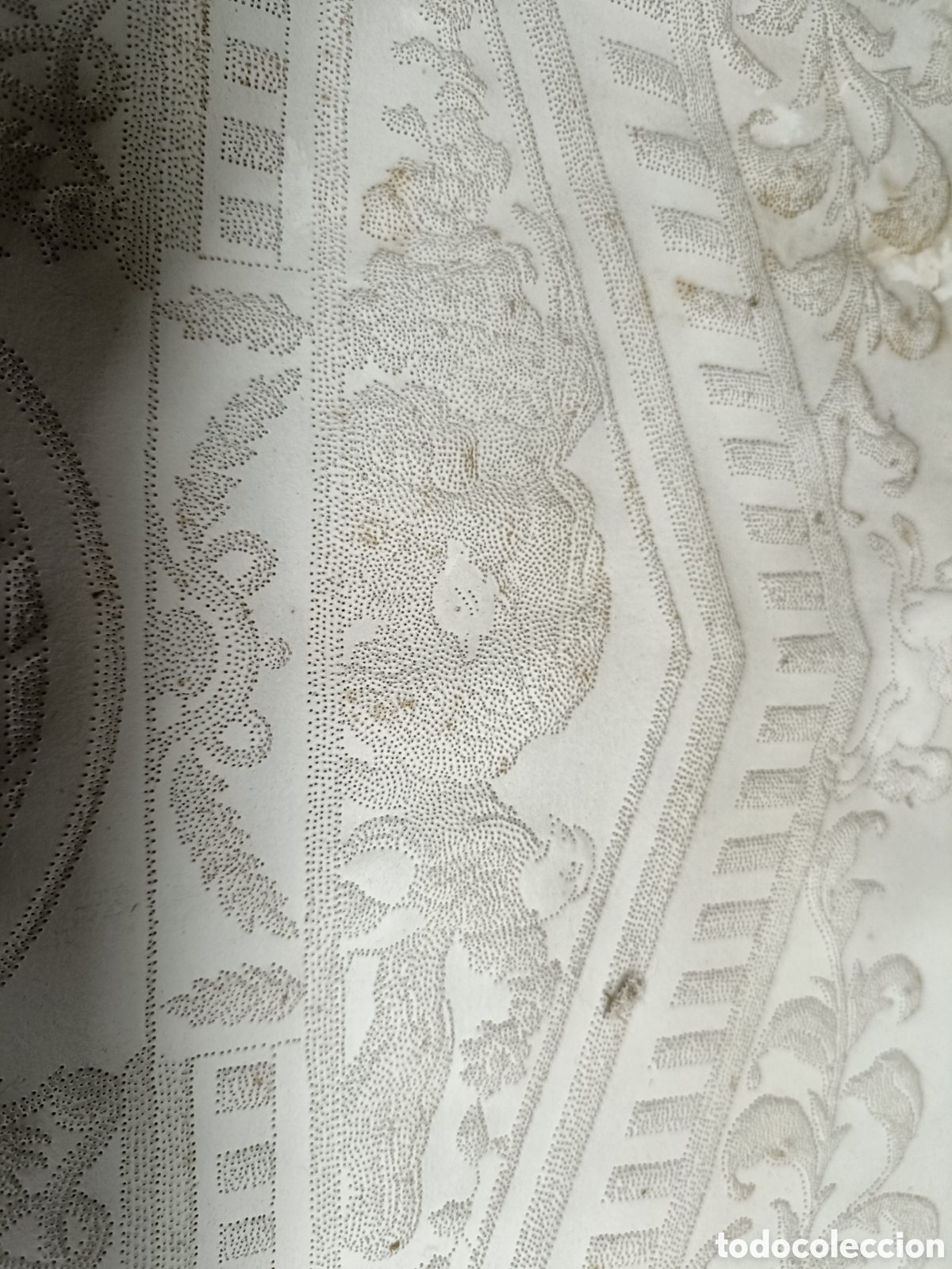 Otros objetos de arte: Papel punzonado antiguo en marco de madera - Foto 6
