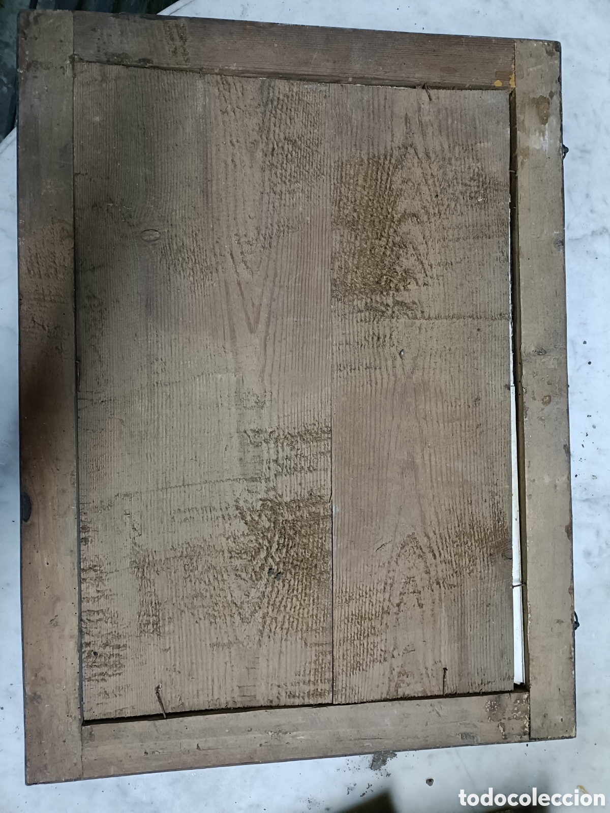 Otros objetos de arte: Papel punzonado antiguo en marco de madera - Foto 8