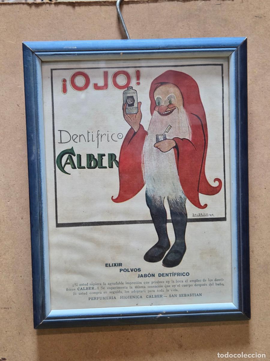 Otros objetos de arte: cuadro con cartel antiguo de pasta dentrifica - Foto 1