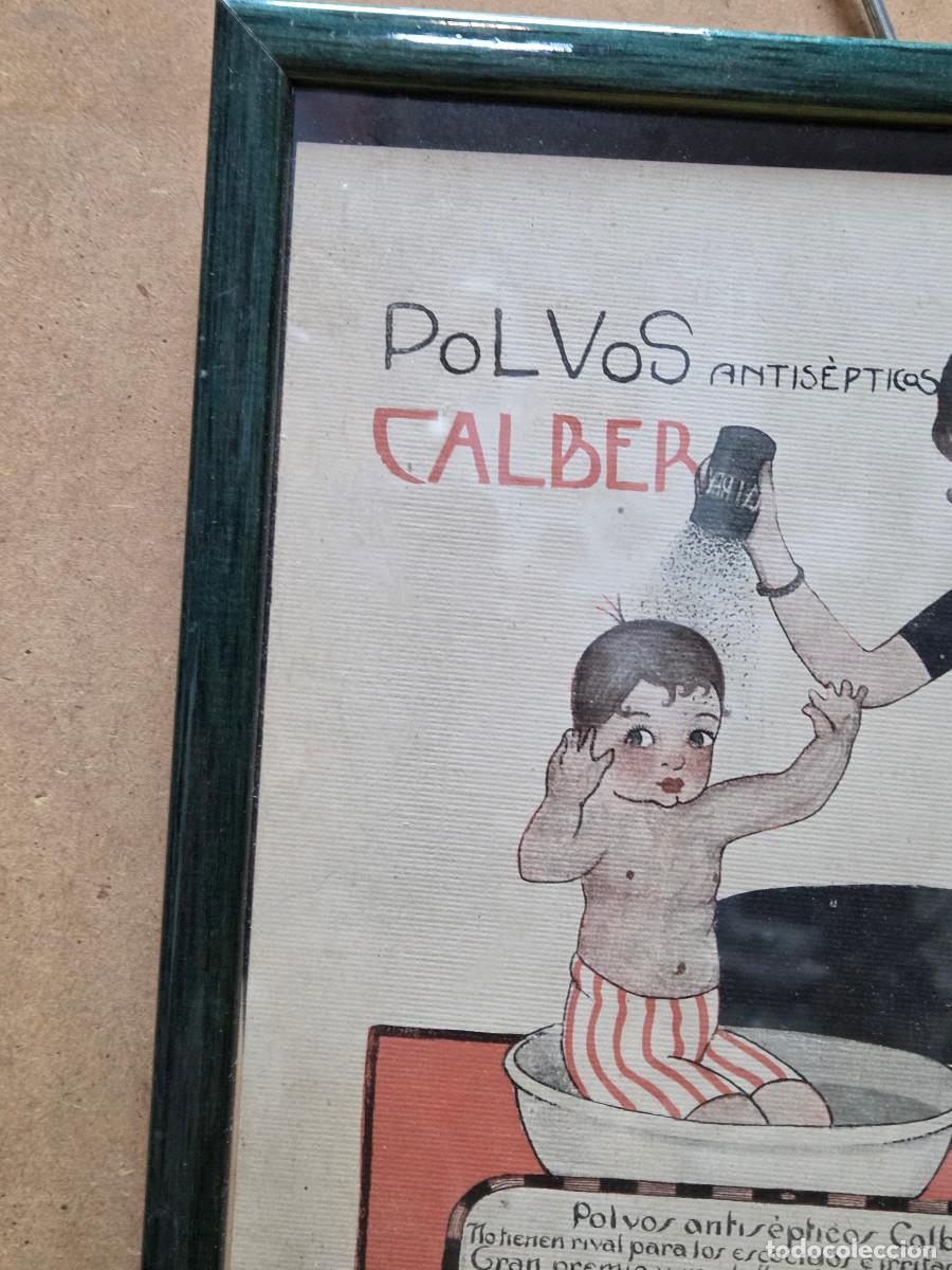 Otros objetos de arte: cuadro con cartel antiguo de polvos - Foto 2