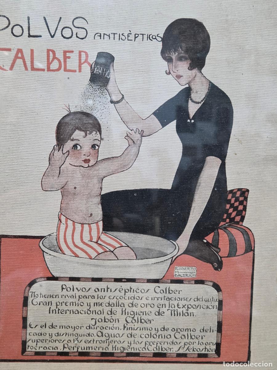 Otros objetos de arte: cuadro con cartel antiguo de polvos - Foto 3
