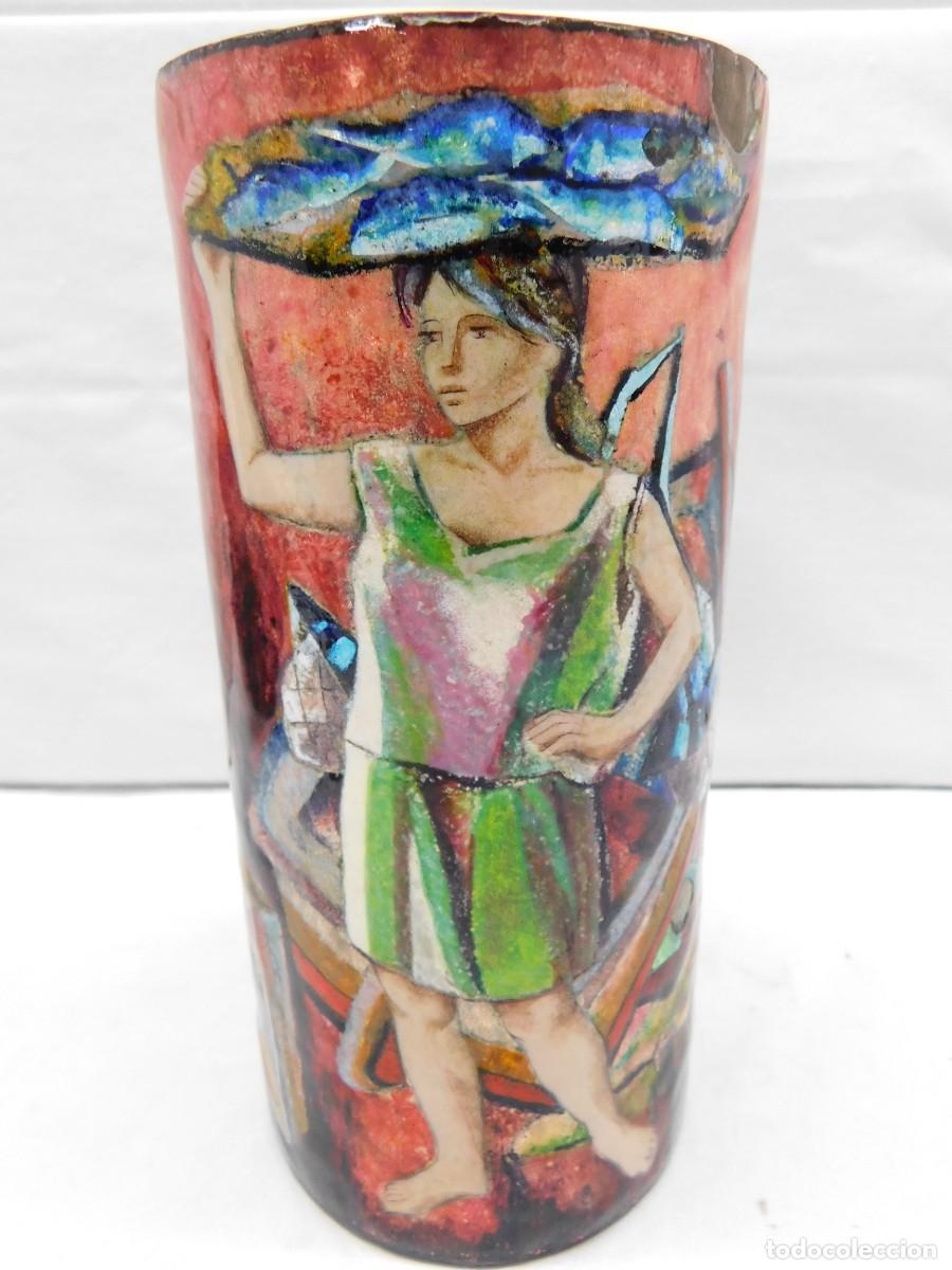 Otros objetos de arte: JARRON DE COBRE ESMALTADO - P. R. FRANCESCH - Foto 1