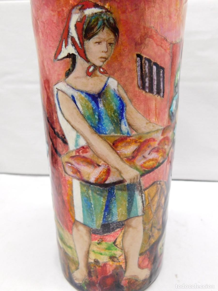 Otros objetos de arte: JARRON DE COBRE ESMALTADO - P. R. FRANCESCH - Foto 2