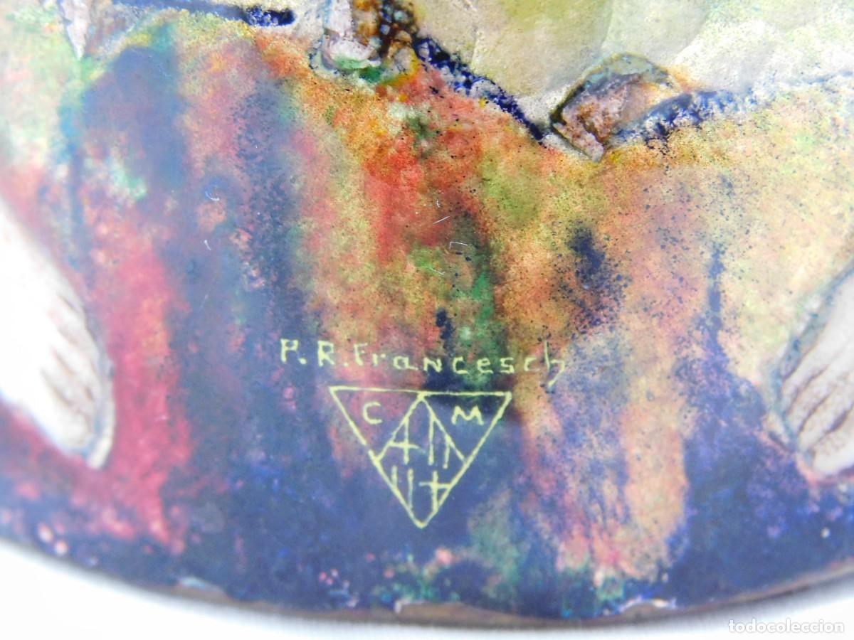 Otros objetos de arte: JARRON DE COBRE ESMALTADO - P. R. FRANCESCH - Foto 3