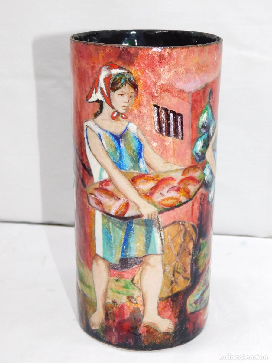 Otros objetos de arte: JARRON DE COBRE ESMALTADO - P. R. FRANCESCH - Foto 14