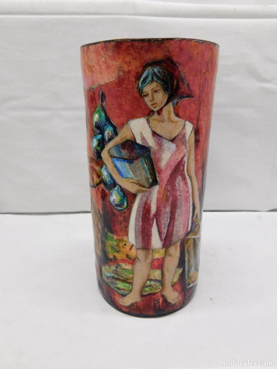 Otros objetos de arte: JARRON DE COBRE ESMALTADO - P. R. FRANCESCH - Foto 17