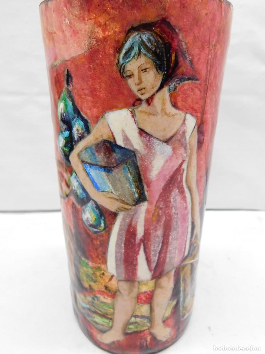 Otros objetos de arte: JARRON DE COBRE ESMALTADO - P. R. FRANCESCH - Foto 18