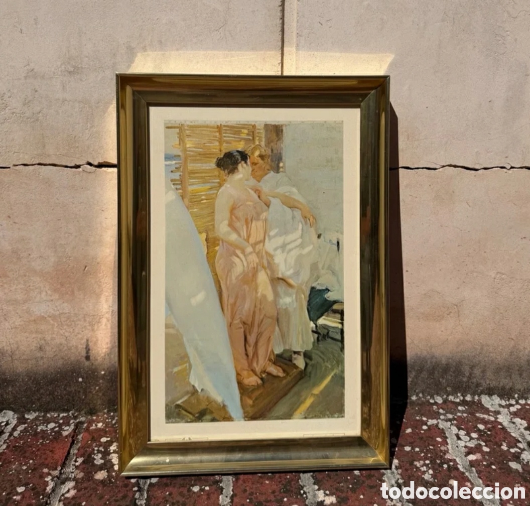 Otros objetos de arte: Cuadro La Bata Rosa- Joaqu&iacute;n Sorolla - Foto 1