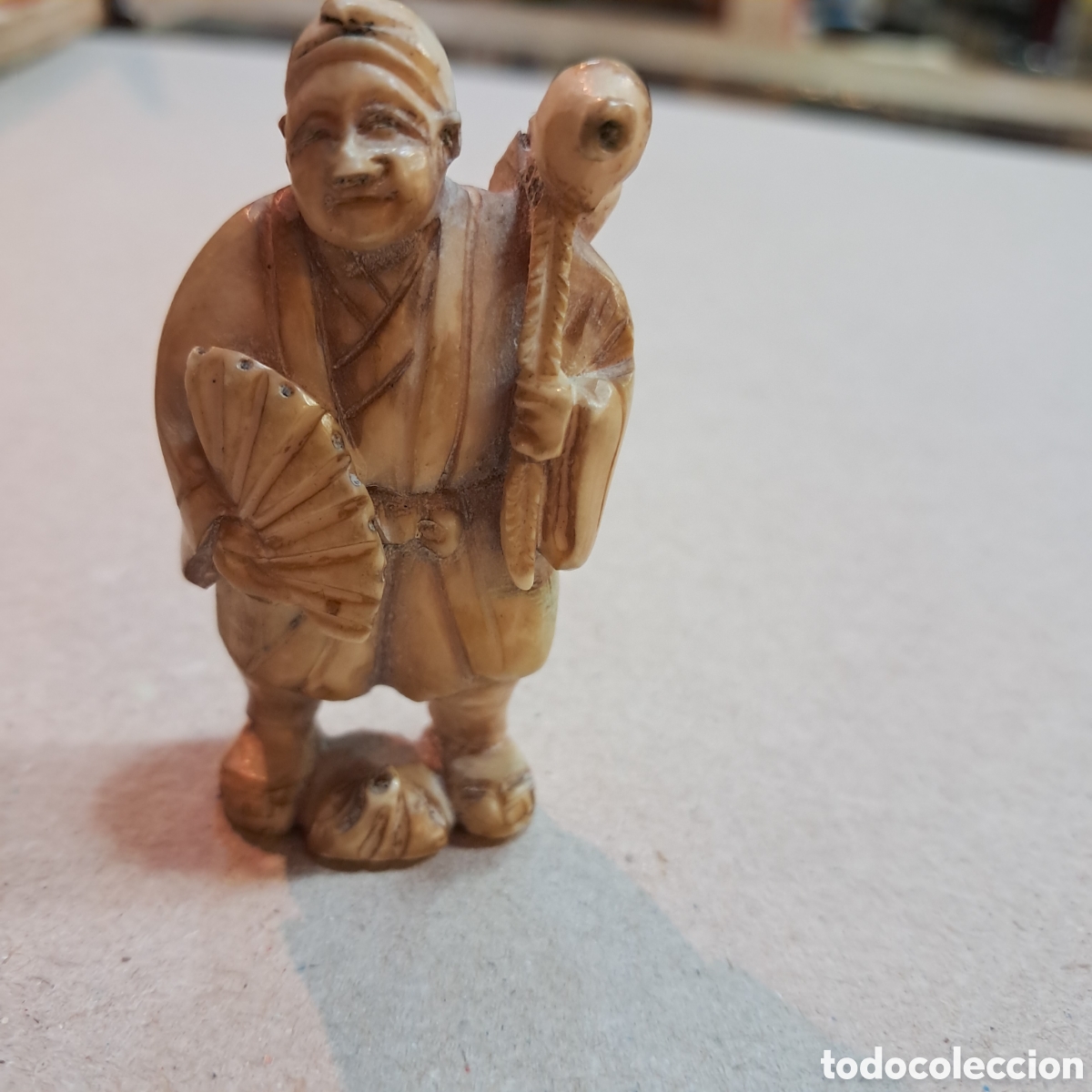 Otros objetos de arte: Netsuke japon&eacute;s en marfil - Foto 3