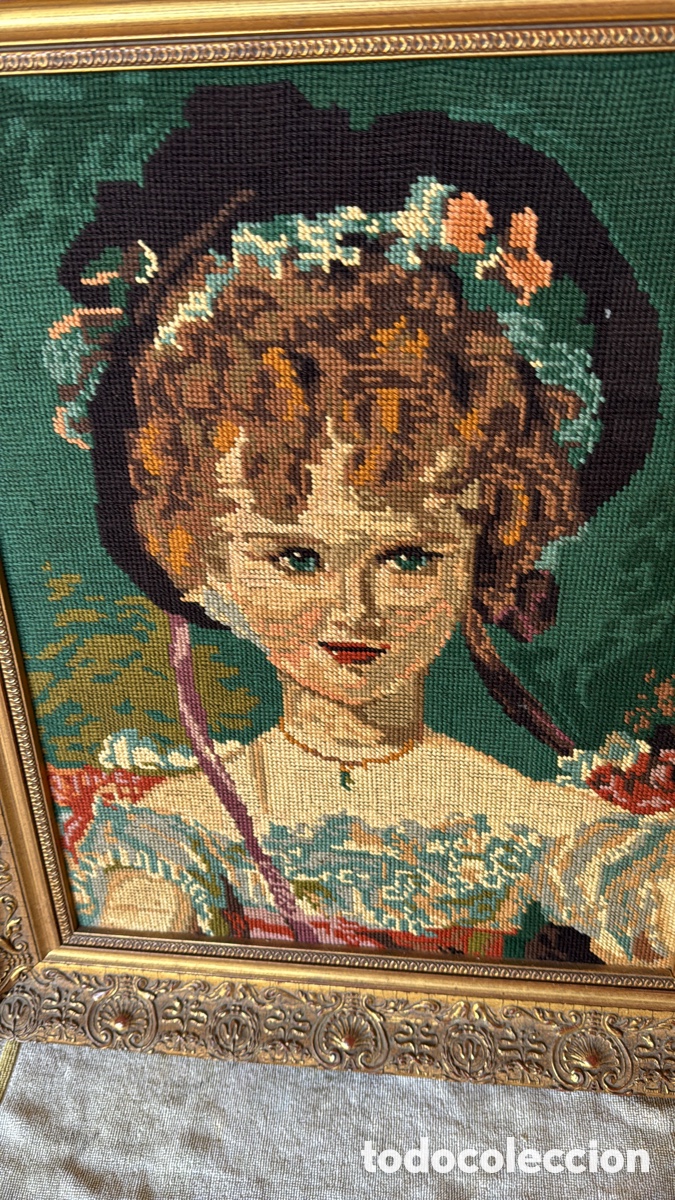Otros objetos de arte: CUADRO PETIT PUA NI&Ntilde;A FRANCESA - Foto 2