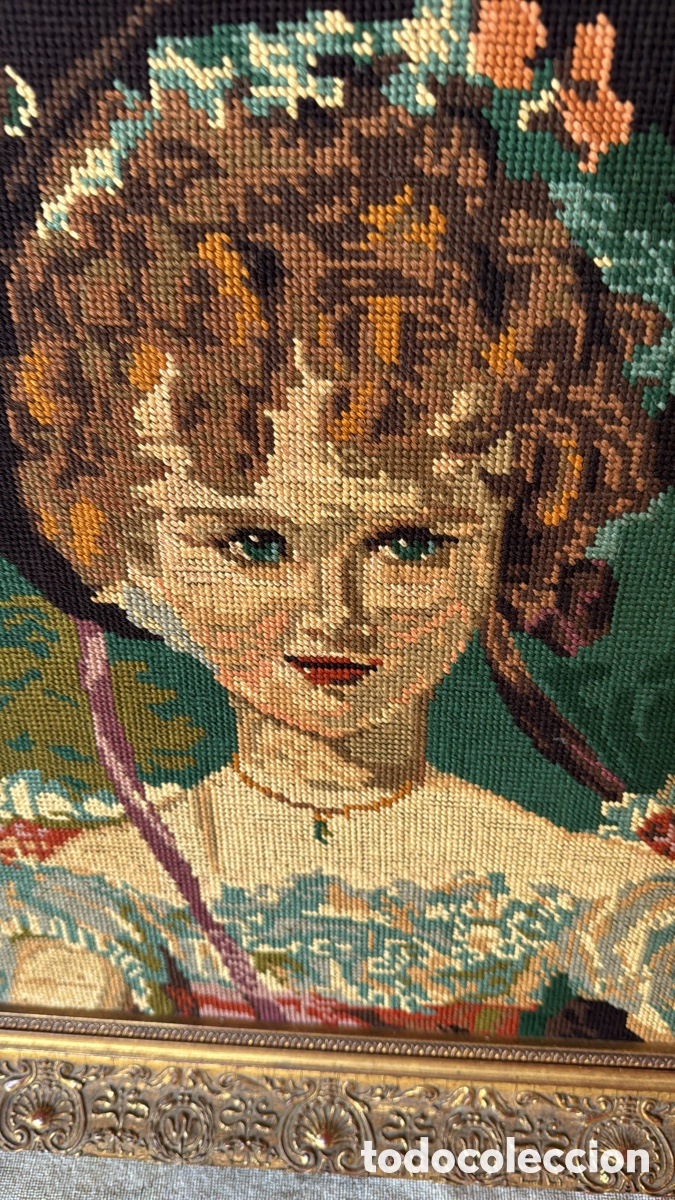 Otros objetos de arte: CUADRO PETIT PUA NI&Ntilde;A FRANCESA - Foto 3