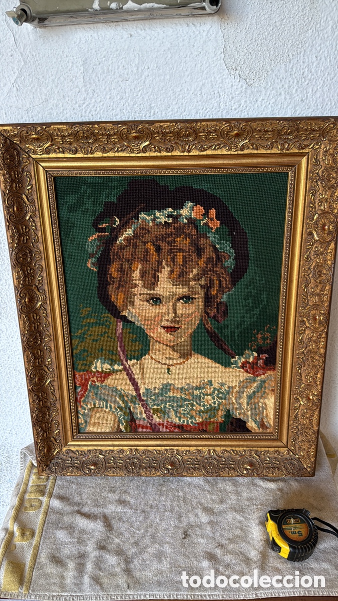 Otros objetos de arte: CUADRO PETIT PUA NI&Ntilde;A FRANCESA - Foto 1