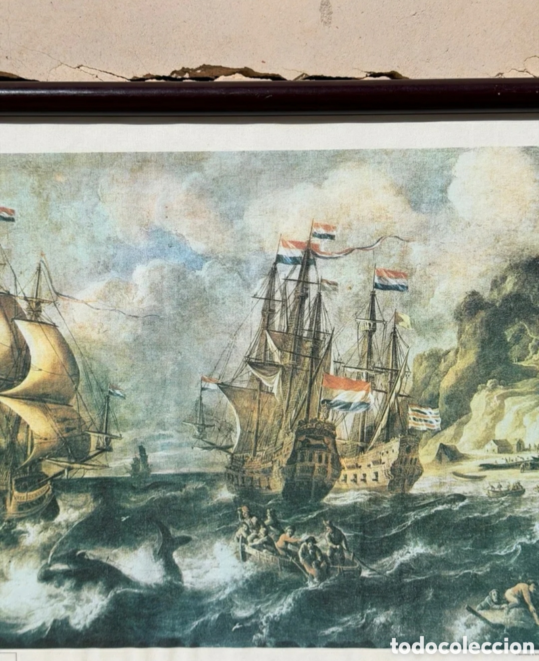 Otros objetos de arte: Cuadro La Peche a la Baleine de Ludolf Backhyusen - Foto 3
