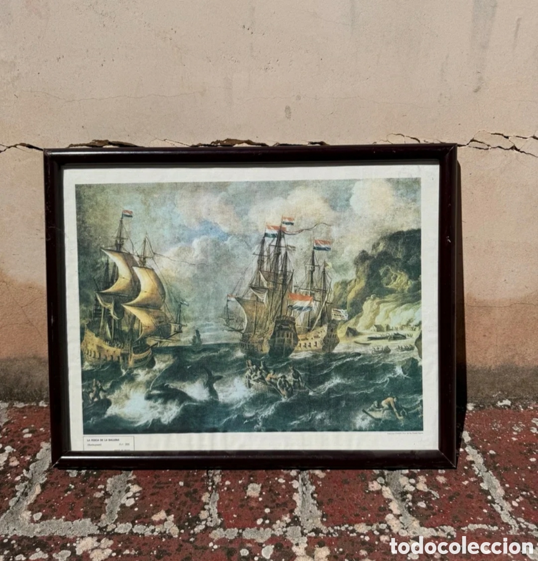 Otros objetos de arte: Cuadro La Peche a la Baleine de Ludolf Backhyusen - Foto 1