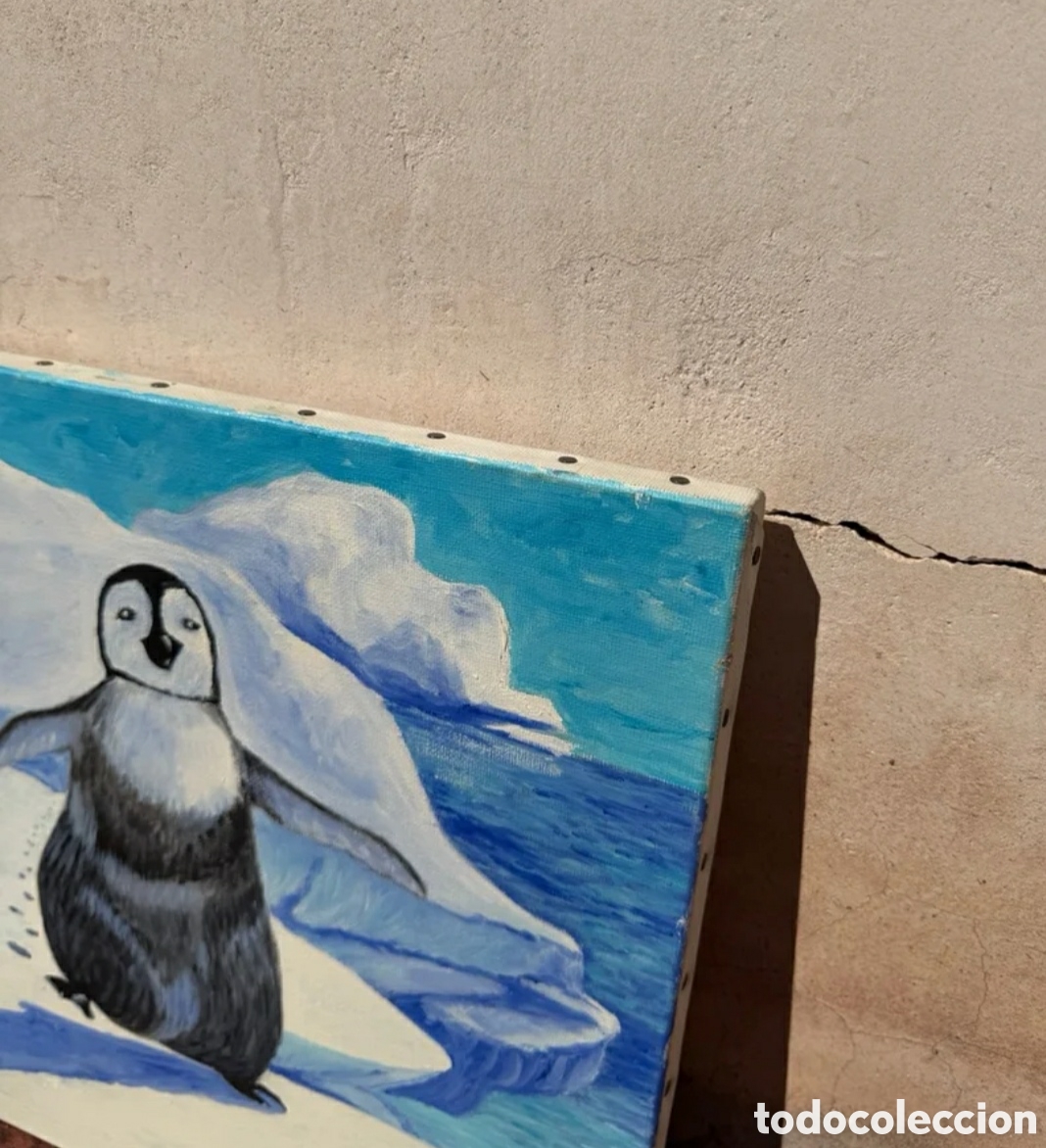 Otros objetos de arte: Cuadro sin marco ping&uuml;ino - Foto 3