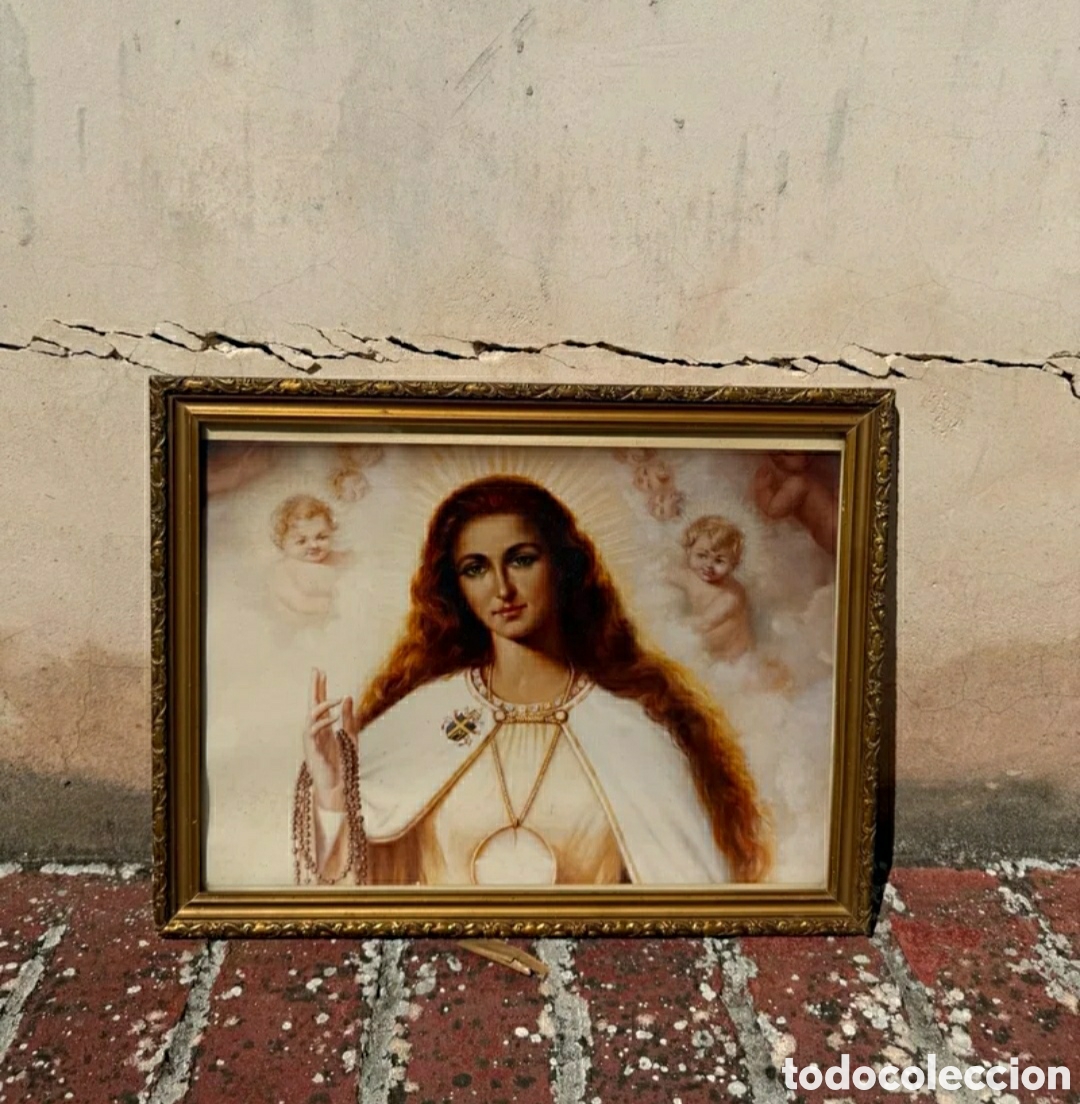 Otros objetos de arte: Cuadro Virgen El Escorial - Foto 1