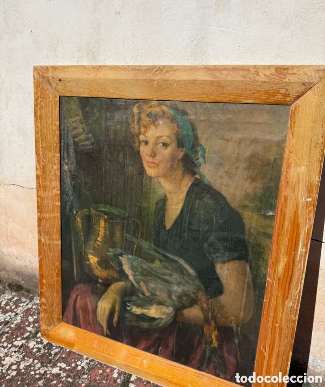 Otros objetos de arte: Cuadro antiguo de Francisco Ribera G&oacute;mez - Foto 5