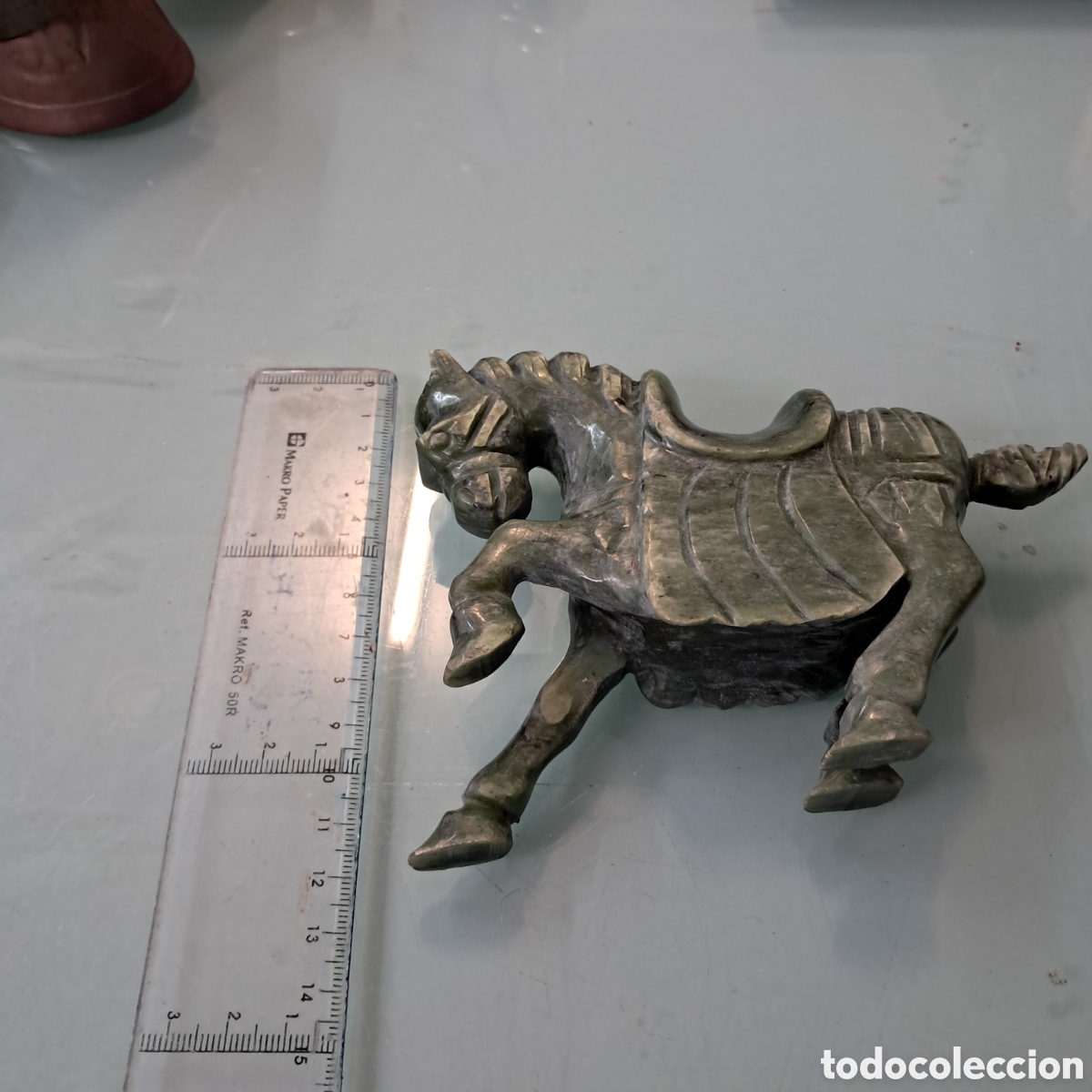 Otros objetos de arte: Caballo tallado en jade chino - Foto 3