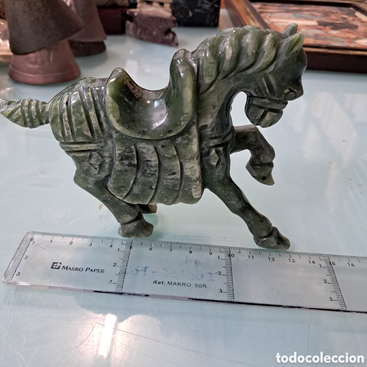 Otros objetos de arte: Caballo tallado en jade chino - Foto 1