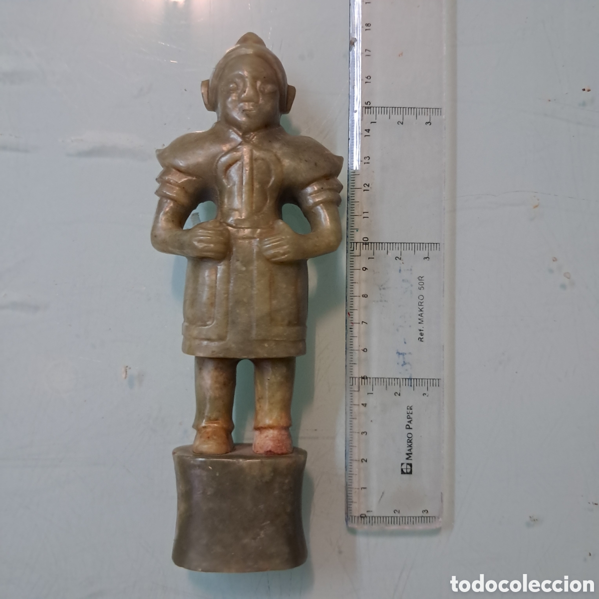 Otros objetos de arte: Estatua de guerrero chino de jade - Foto 2
