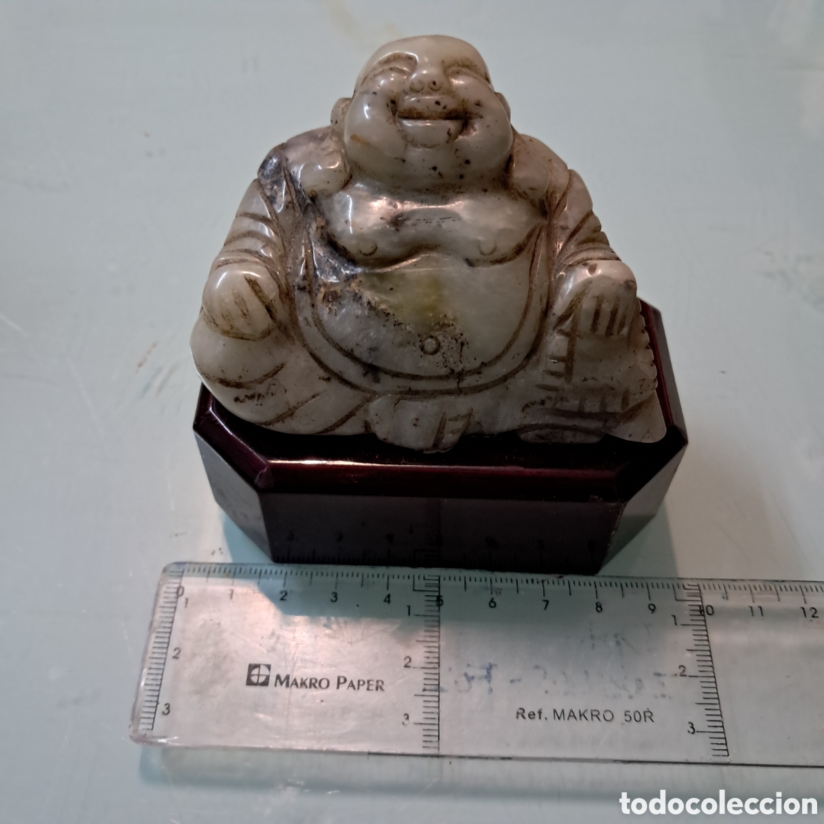 Otros objetos de arte: Buda chino en piedra o jade - Foto 1