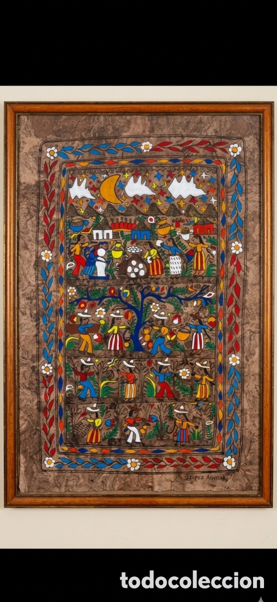 Otros objetos de arte: Vida Rural: Arte amate mexicano - Foto 1
