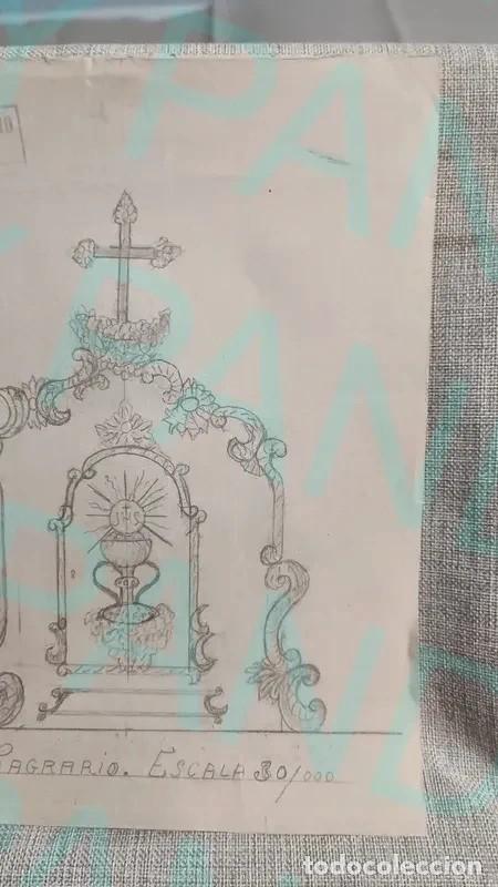 Otros objetos de arte: 2 Bocetos Sagrario S. XIX - Foto 5