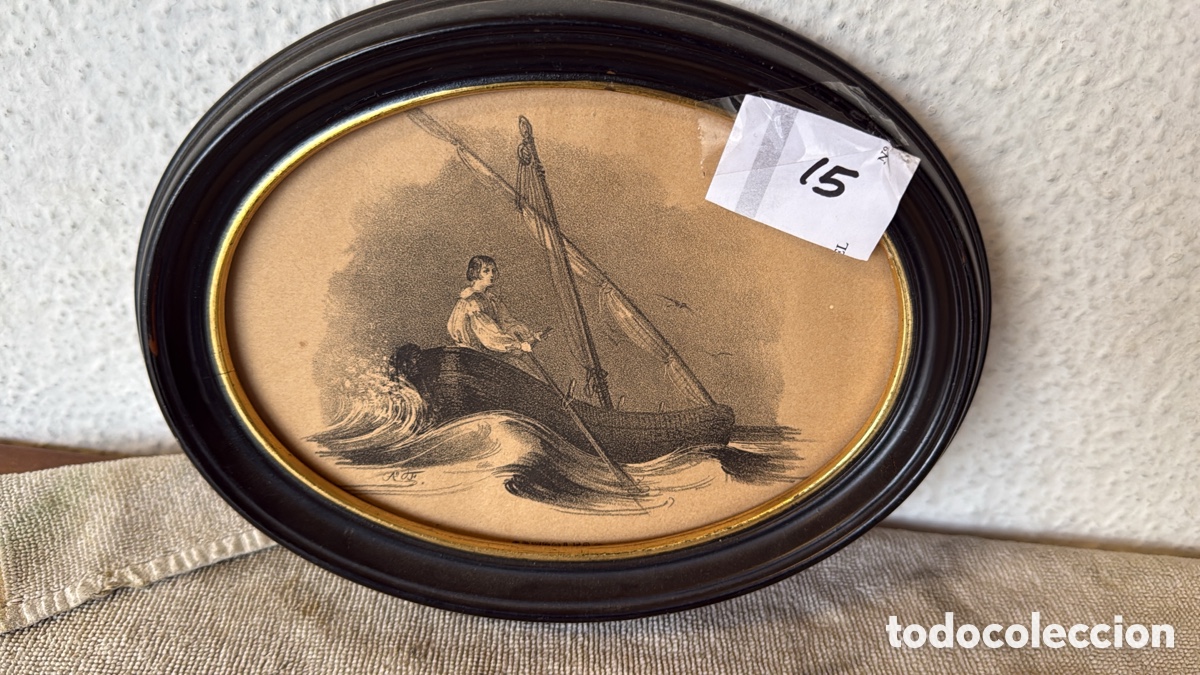 Otros objetos de arte: PEQUE&Ntilde;O GRABADO EN &Oacute;VALO - Foto 1
