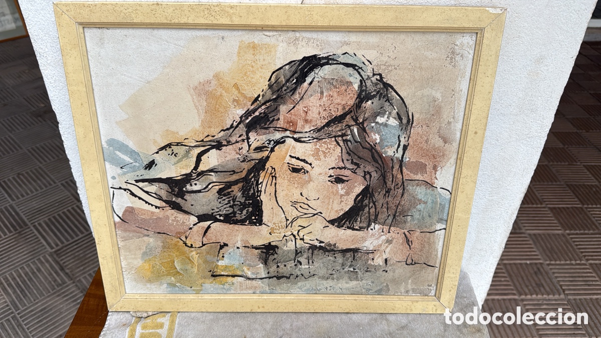 Otros objetos de arte: CUADRO NI&Ntilde;A T&Eacute;CNICA MIXTA - Foto 1