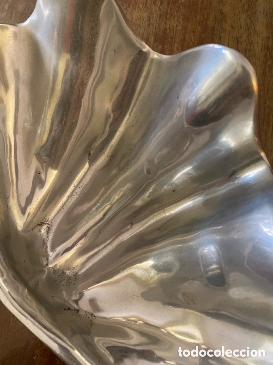 Otros objetos de arte: Cuenco concha en pewter de Mejico - Foto 2