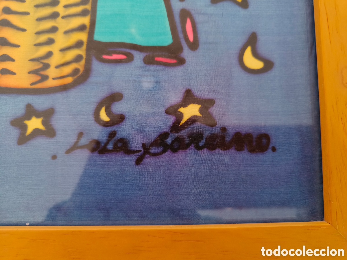 Otros objetos de arte: Pieza de seda pintada a mano - Foto 2