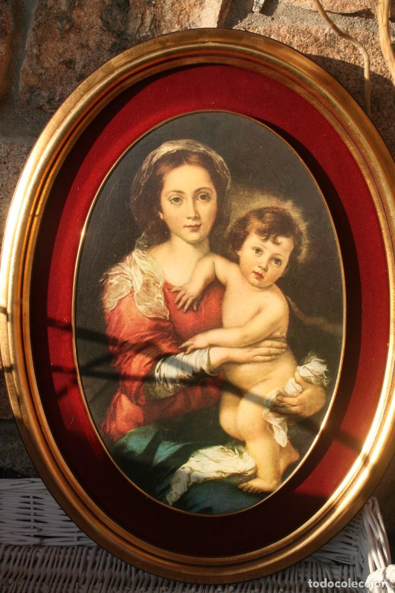 Otros objetos de arte: antiguo cuadro virgen a&ntilde;os 70 - Foto 6