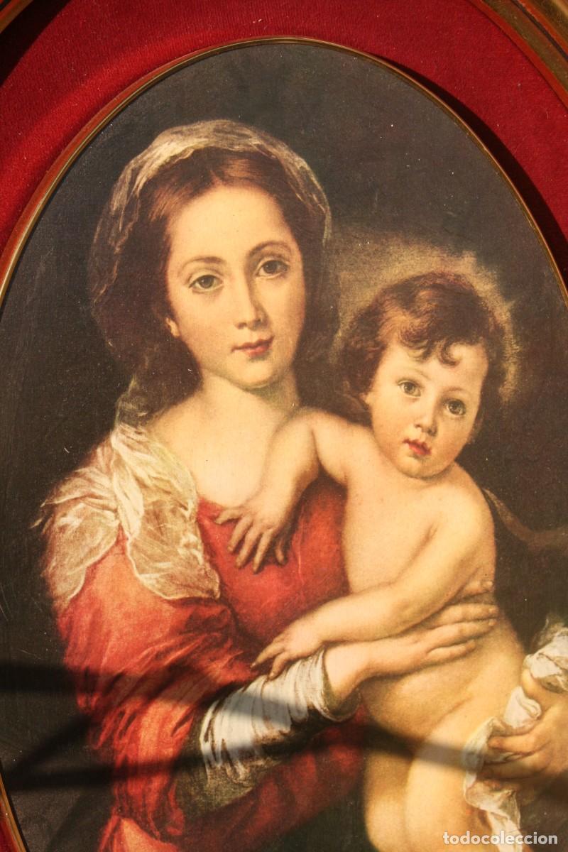 Otros objetos de arte: antiguo cuadro virgen a&ntilde;os 70 - Foto 7