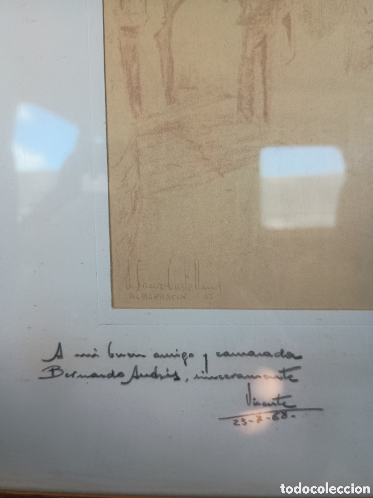 Otros objetos de arte: Cuadro firmado y dedicado - Foto 3
