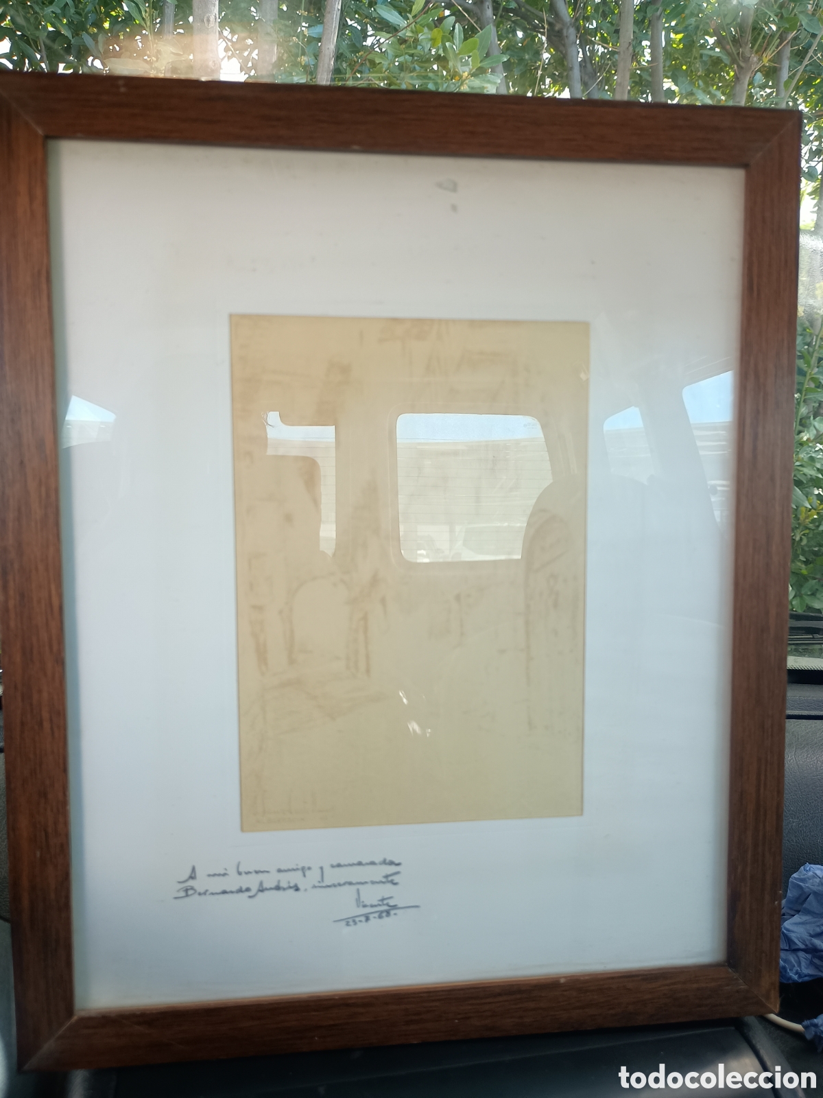 Otros objetos de arte: Cuadro firmado y dedicado - Foto 1