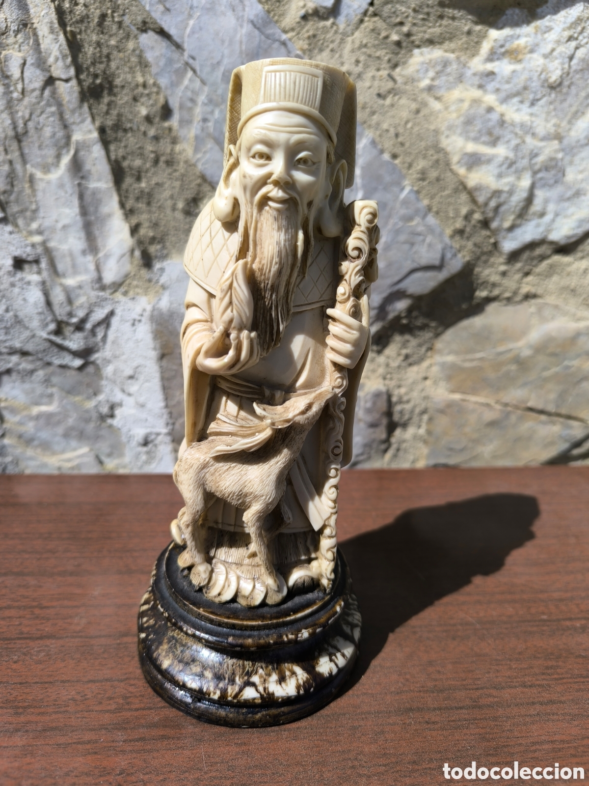 Otros objetos de arte: Figura sabio oriental 24cm - Foto 1