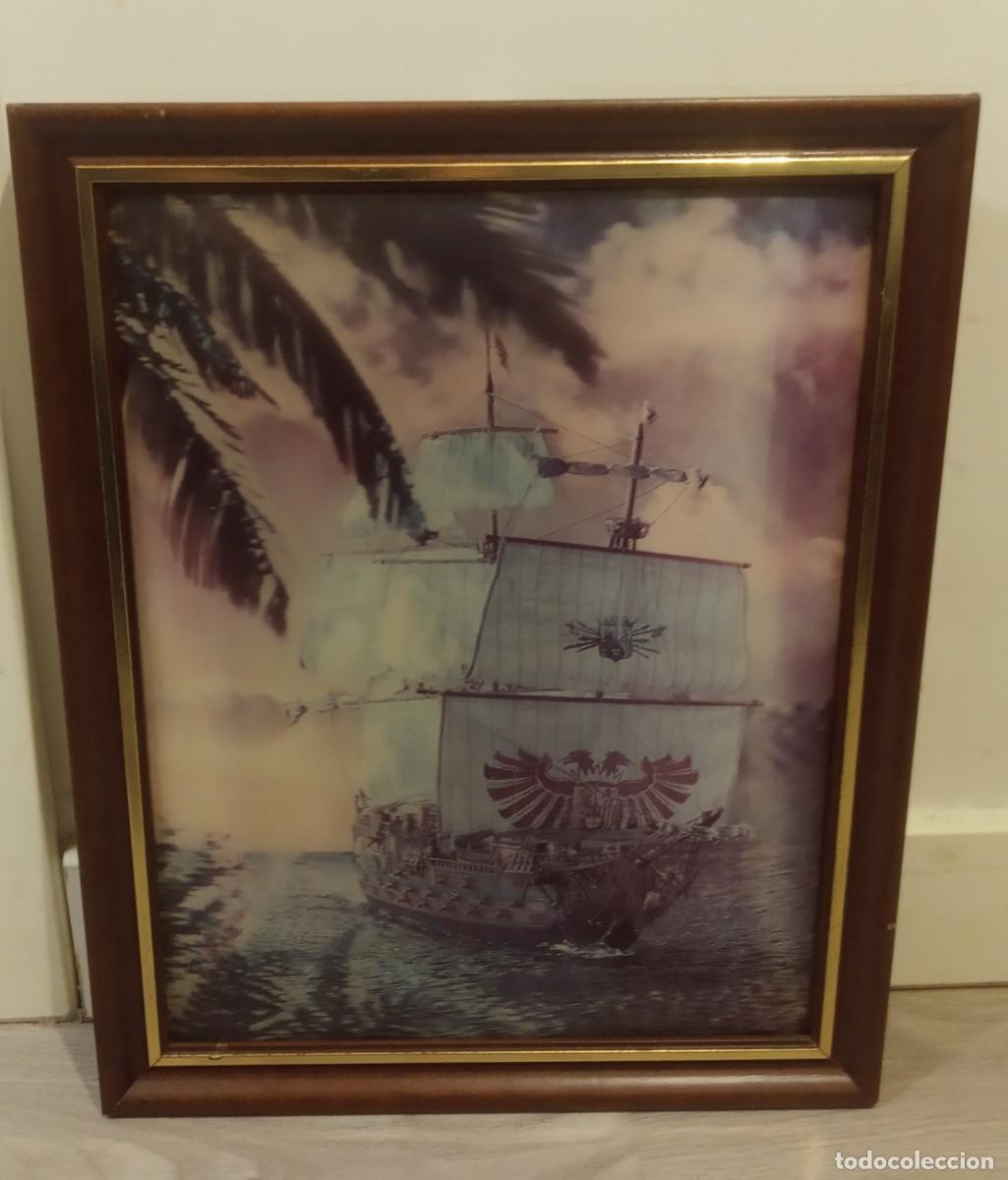 Otros objetos de arte: Cuadro barco imperial 3D - Foto 1