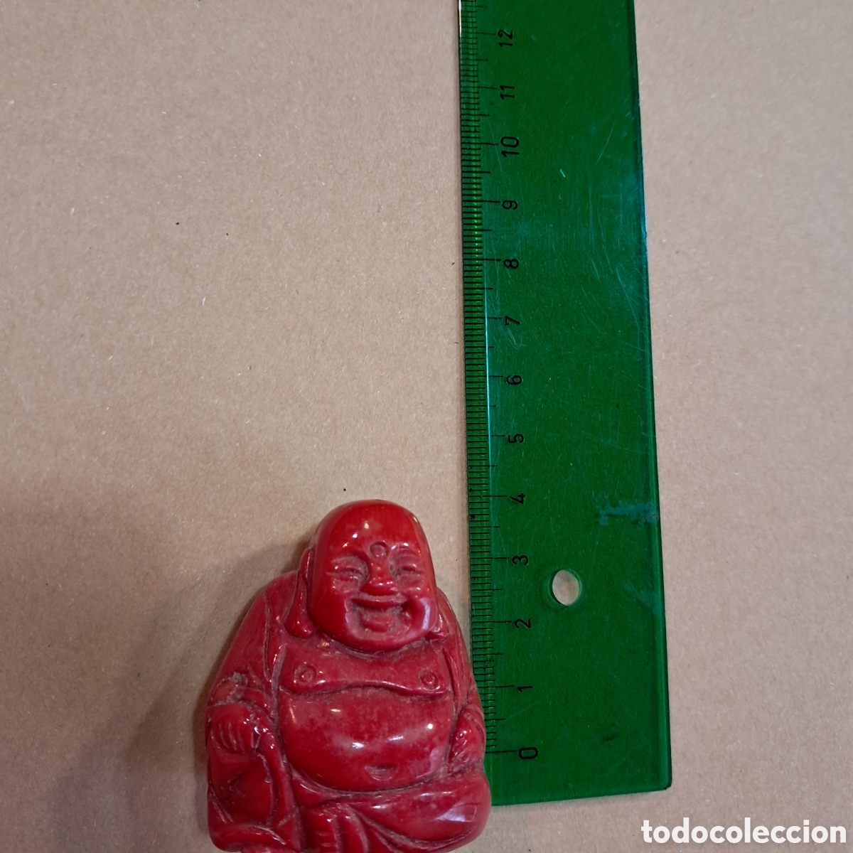 Otros objetos de arte: Buda chino tallado en coral rojo - Foto 5